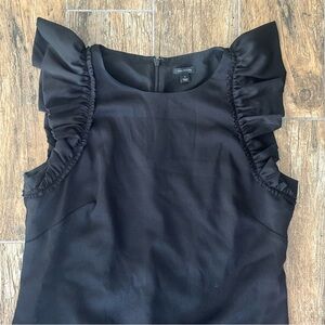 Ann Taylor Charcoal Capped Sleeves Dress